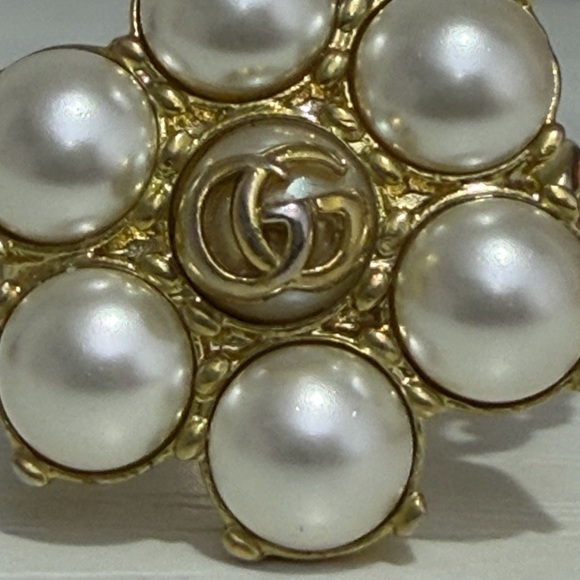 #193&194 Gucci Pearl Double G Necklace and Ring BUNDLE - Picture 9 of 17